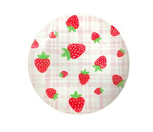 Princeton Strawberry Plaid Plate