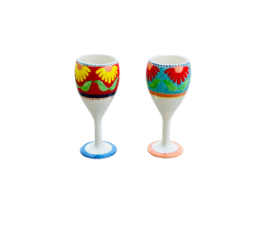 Princeton Floral Wine Glass Set