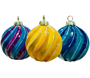 Princeton Jewel Toned Spiral Ornament