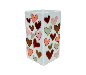 Princeton Quilted Heart Vase